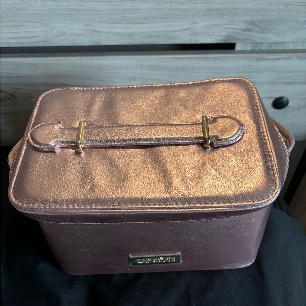 Lancôme Pink Metallic Cosmetic Travel Case